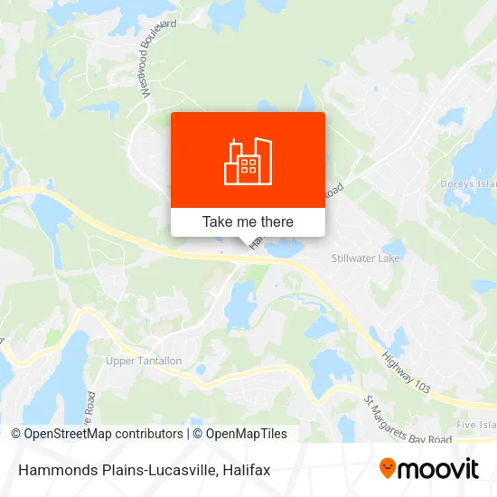 Hammonds Plains-Lucasville map
