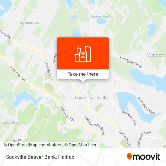 Sackville-Beaver Bank map