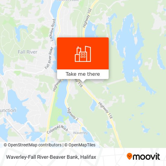 Waverley-Fall River-Beaver Bank map