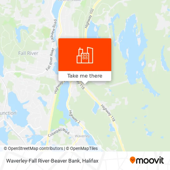 Waverley-Fall River-Beaver Bank map