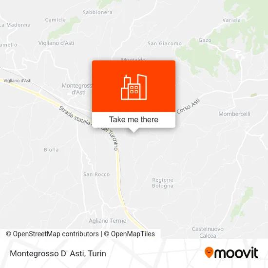 Montegrosso D' Asti map