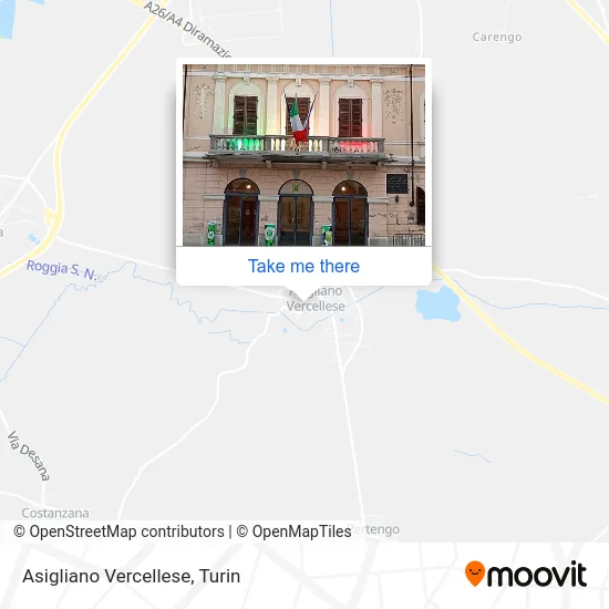 Asigliano Vercellese map