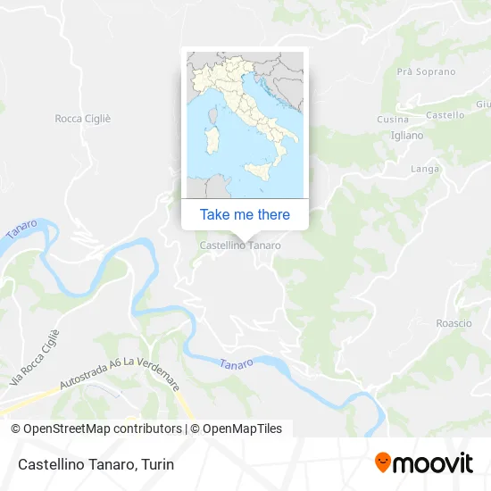Castellino Tanaro map