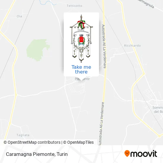 Caramagna Piemonte map