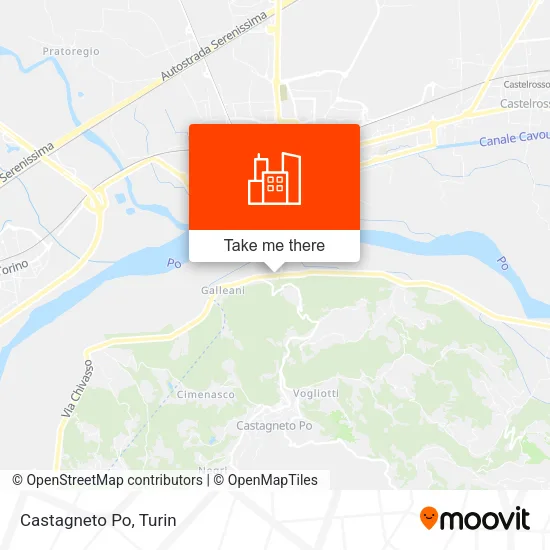Castagneto Po map