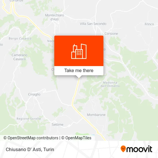Chiusano D' Asti map