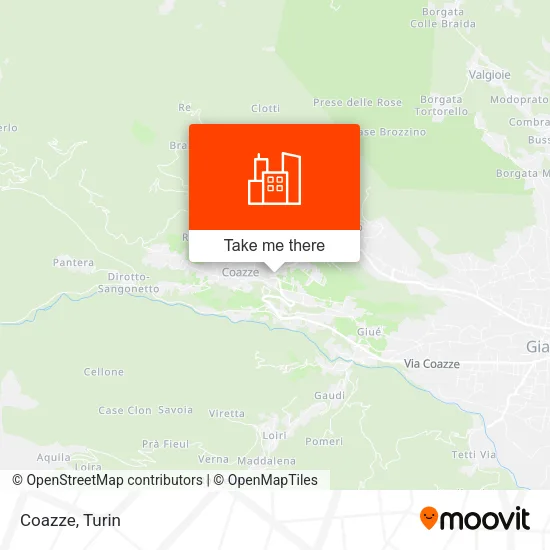 Coazze map