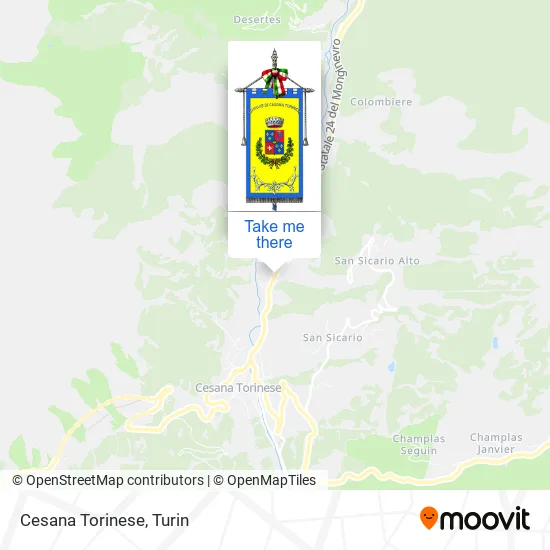 Cesana Torinese map