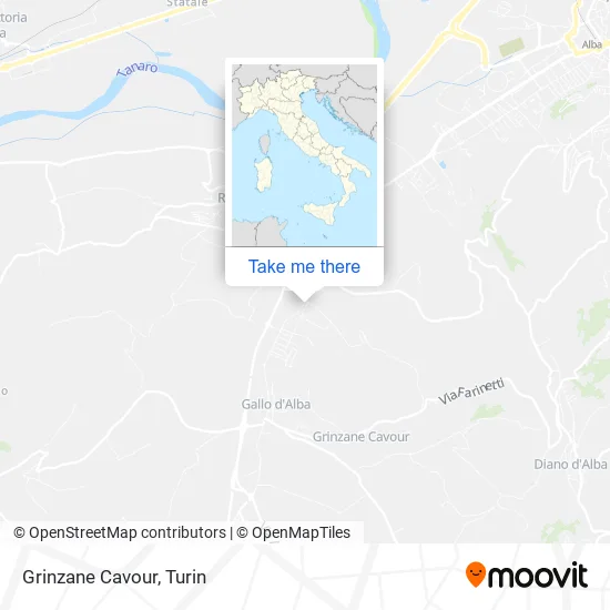 Grinzane Cavour map