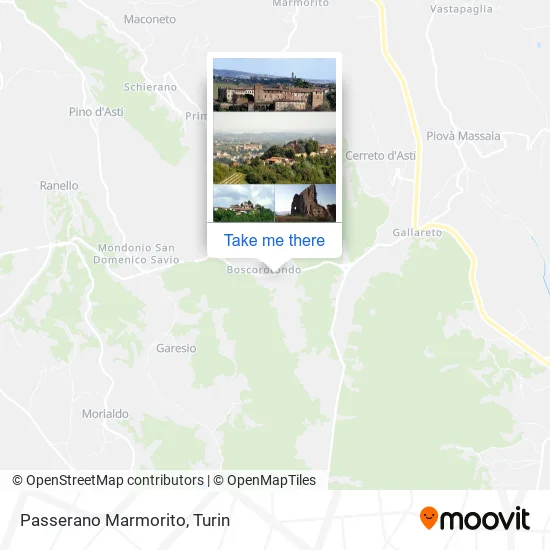 Passerano Marmorito map