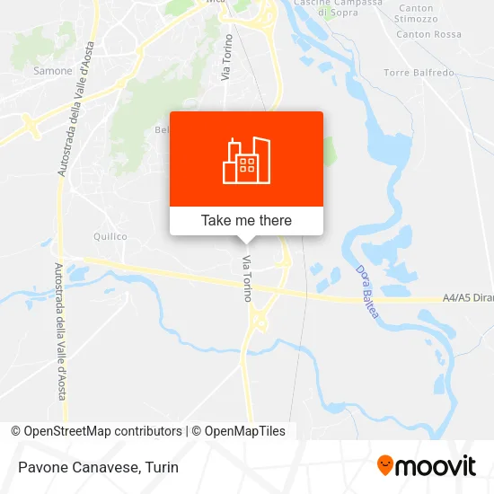 Pavone Canavese map