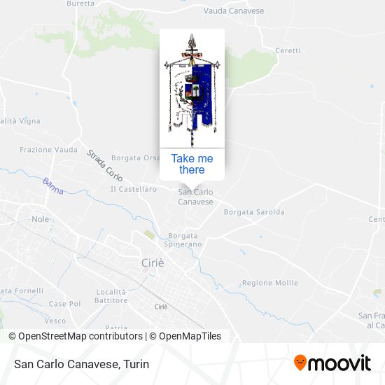 San Carlo Canavese map