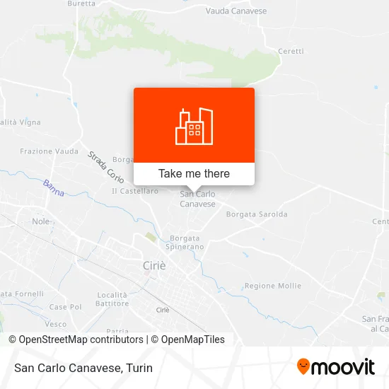 San Carlo Canavese map