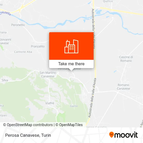 Perosa Canavese map