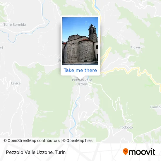 Pezzolo Valle Uzzone map