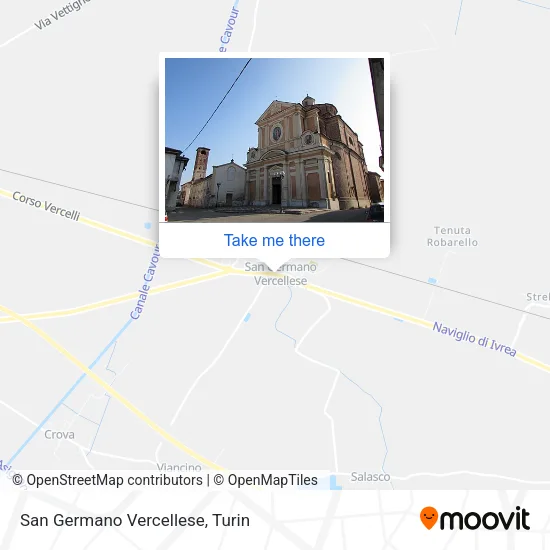 San Germano Vercellese map