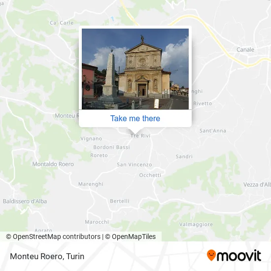 Monteu Roero map