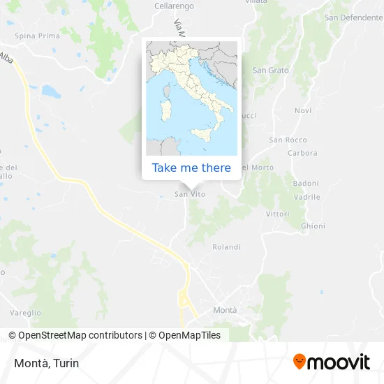 Montà map