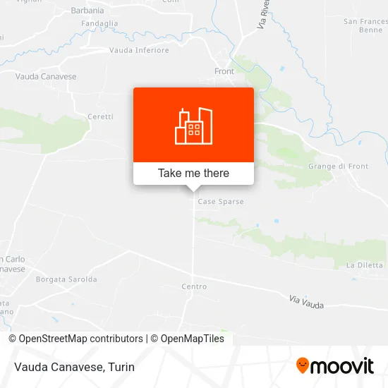 Vauda Canavese map
