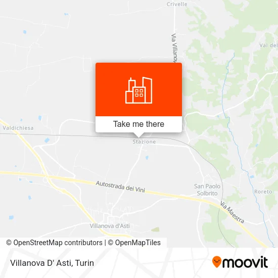 Villanova D' Asti map