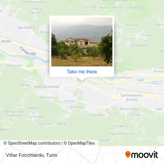 Villar Focchiardo map