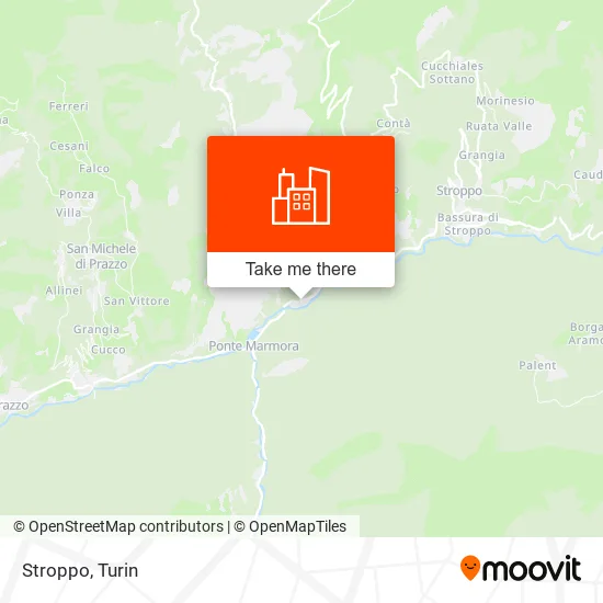 Stroppo map
