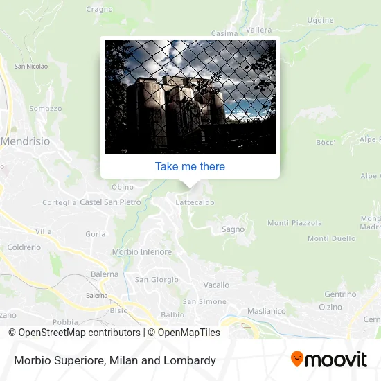 Morbio Superiore map