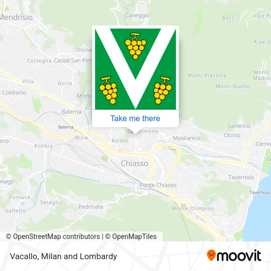 Vacallo map
