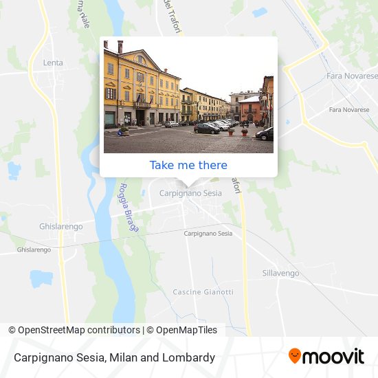 Carpignano Sesia map