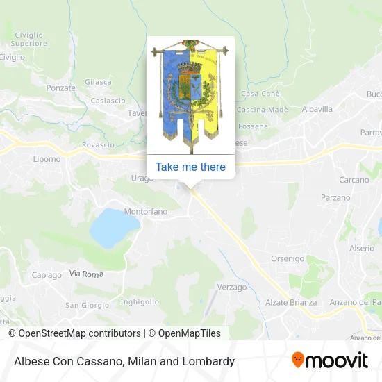 Albese Con Cassano map