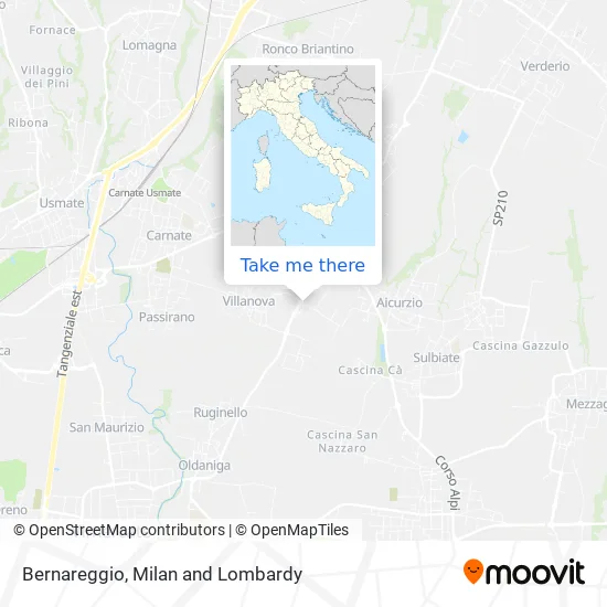 Bernareggio map