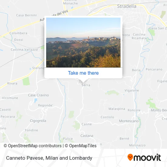 Canneto Pavese map