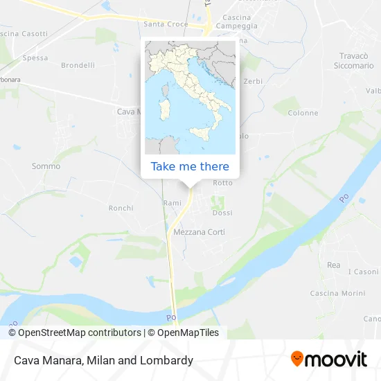 Cava Manara map