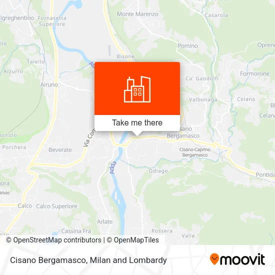 Cisano Bergamasco map