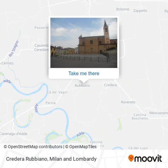 Credera Rubbiano map