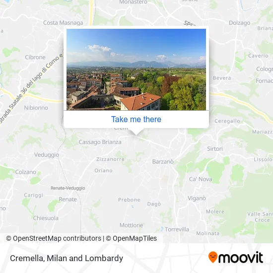 Cremella map