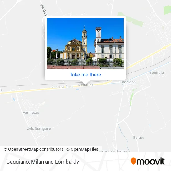 Gaggiano map