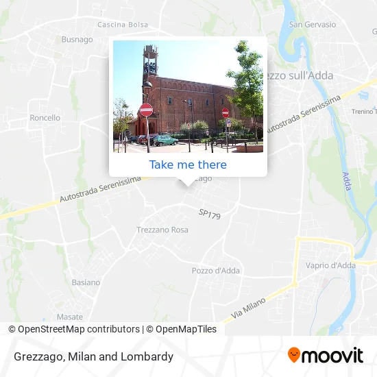 Grezzago map