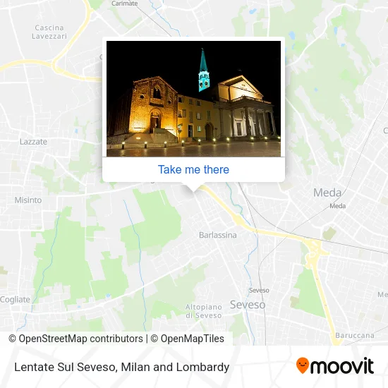Lentate Sul Seveso map