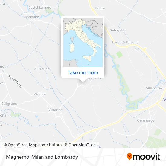 Magherno map