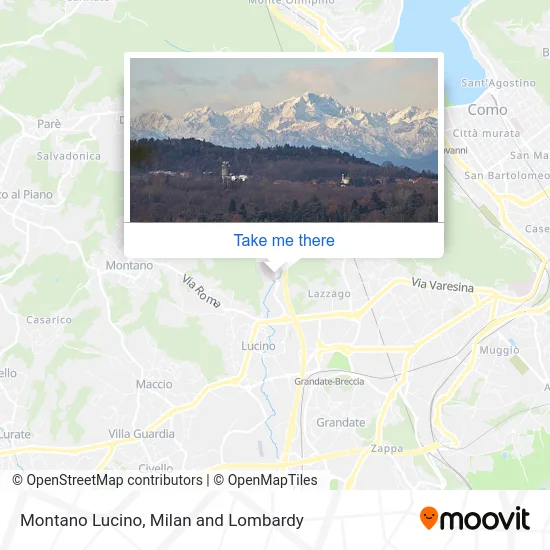 Montano Lucino map