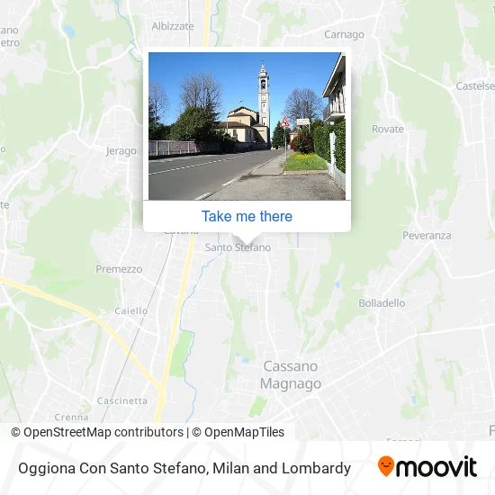Oggiona Con Santo Stefano map
