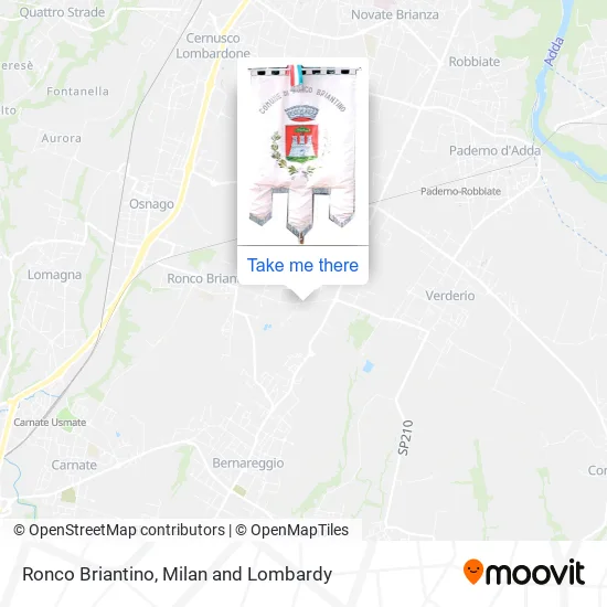 Ronco Briantino map