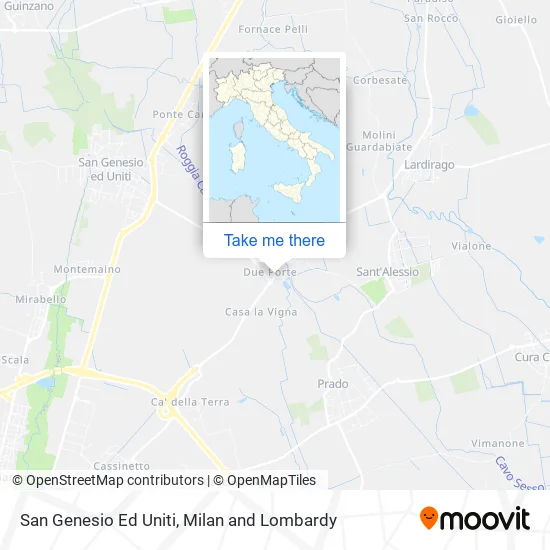 San Genesio Ed Uniti map
