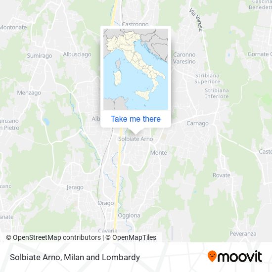 Solbiate Arno map