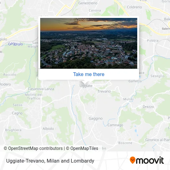 Uggiate-Trevano map