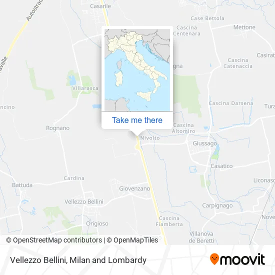 Vellezzo Bellini map