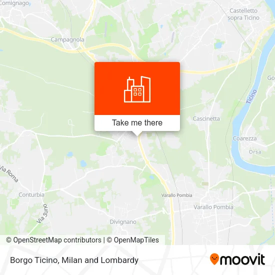 Borgo Ticino map