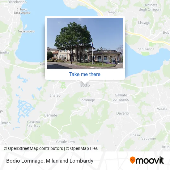 Bodio Lomnago map