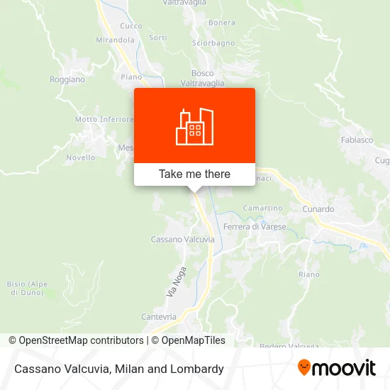 Cassano Valcuvia map